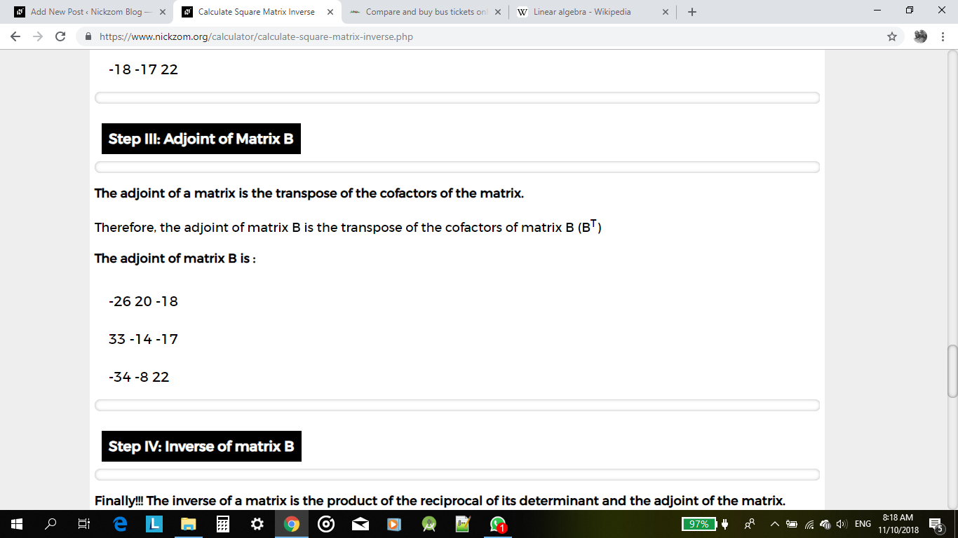 Nickzom Calculator Solves Linear Algebra